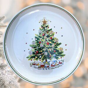 Salem “Christmas Eve” Holiday Tree Dinner Ceramic Plate Vintage 🎉Host Pick